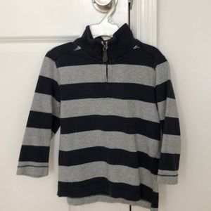 Boys 3T Crewcuts Stripe Zip Collar Sweater